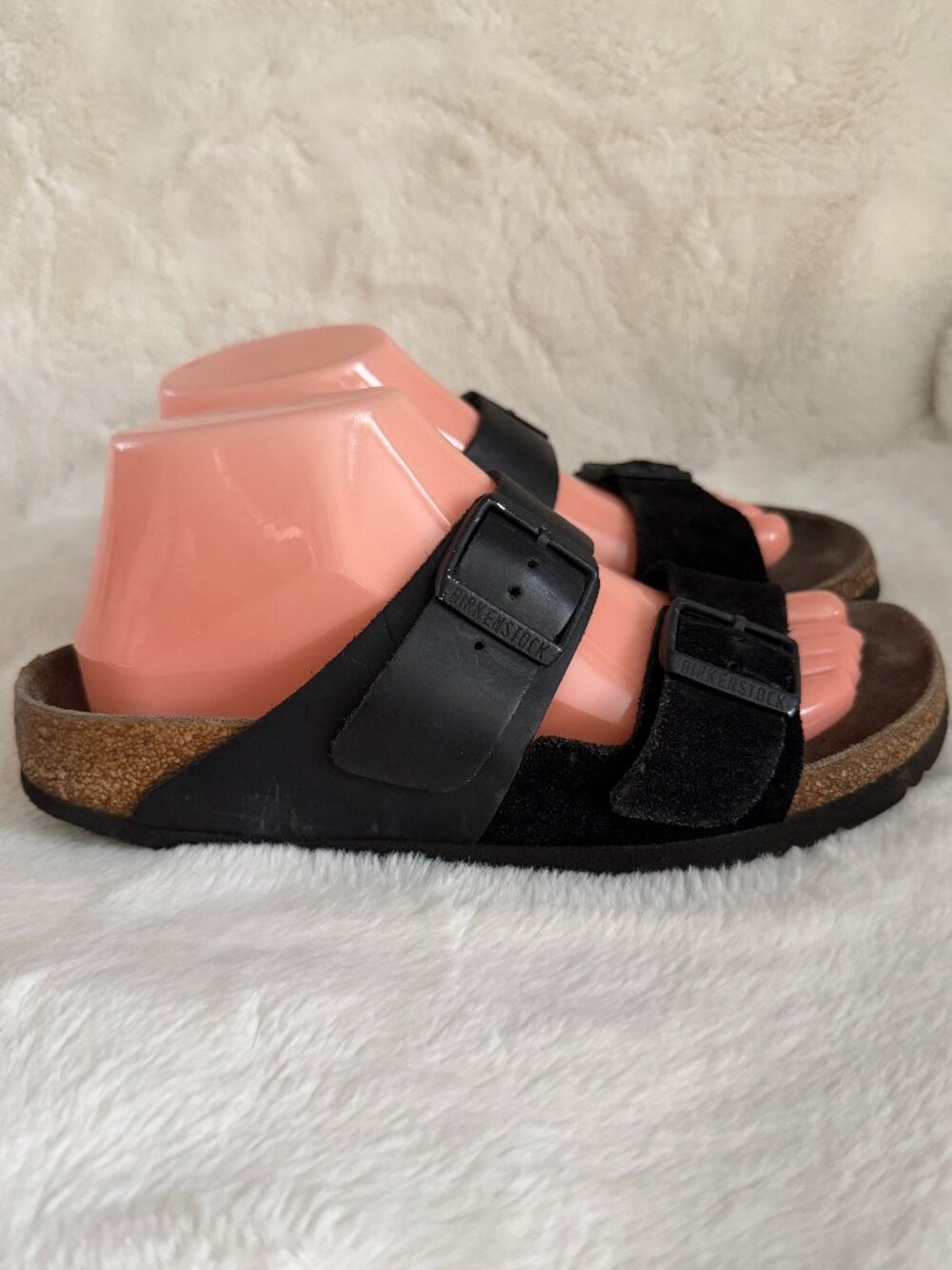 Birkenstock Arizona Women's Split Black Leather & Suede Sandal Size: 39 - Picture 5 of 15